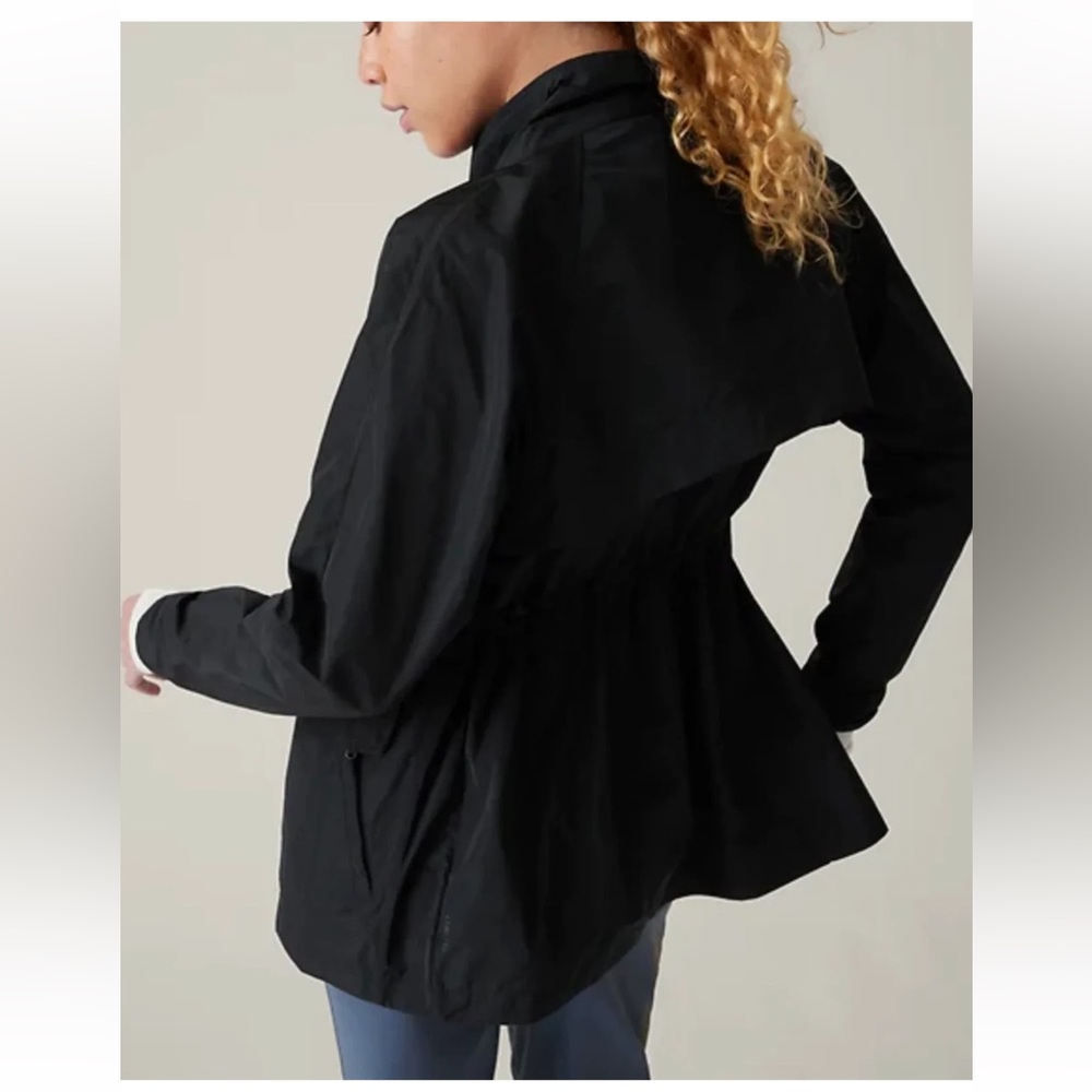 Athleta Westerley Jacket Women's L Black Water Resistant Wind Resistant NWT - Picture 3 of 16